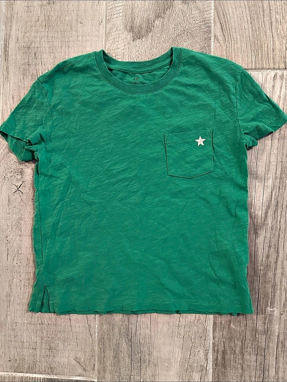 Gap Girls Green Pocket T-Shirt Size Large